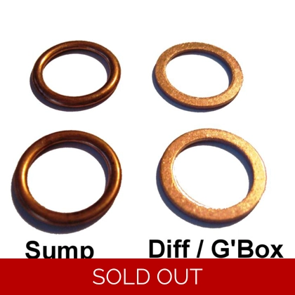 Sump, Differential and Gearbox Drain Washers FOUR